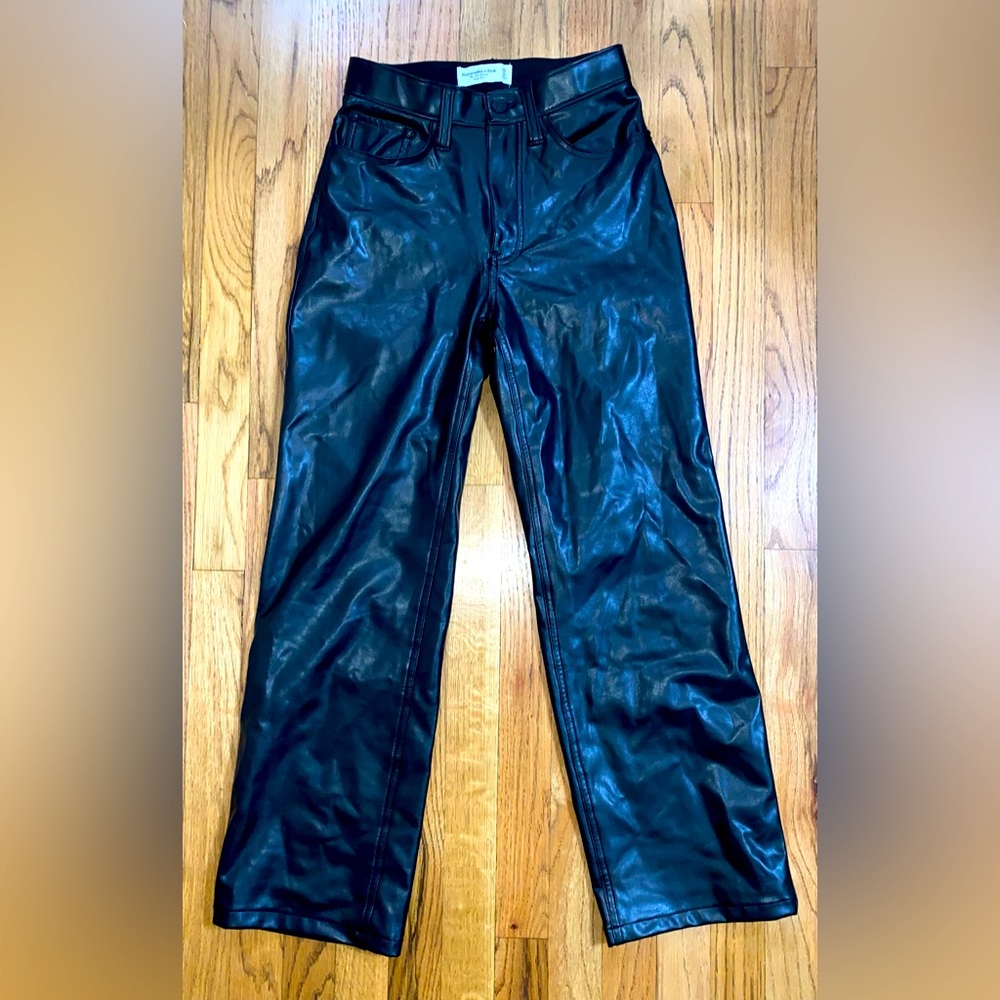 Abercrombie & Fitch Black Leather Pants